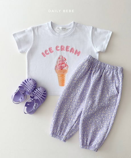即納 daily bebe Ice cream short-sleeved tee