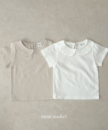 予約mimi market Butter collar tee