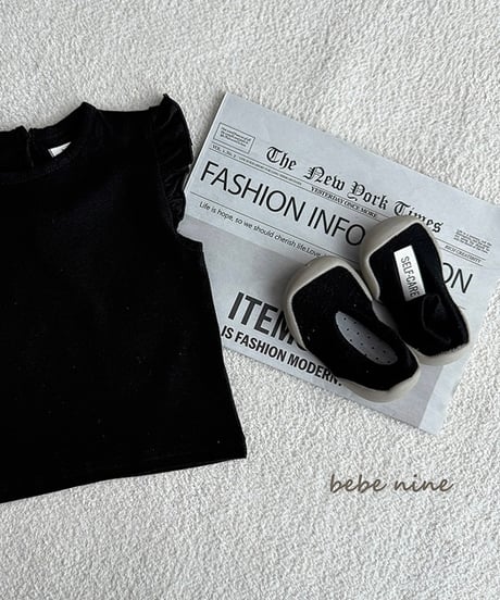 即納bebe nine Angel Summer Frill T