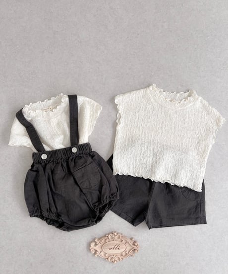 即納nunubiel linen Suspender bloomer