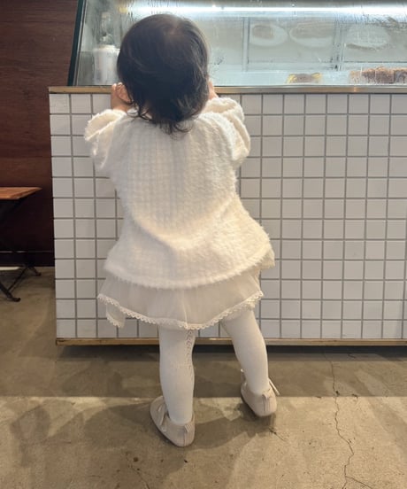 即納 mohair flower blouse
