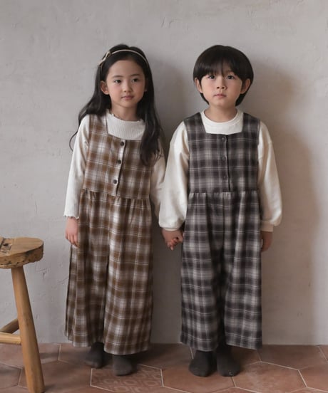 即納The beige  Melbang salopette