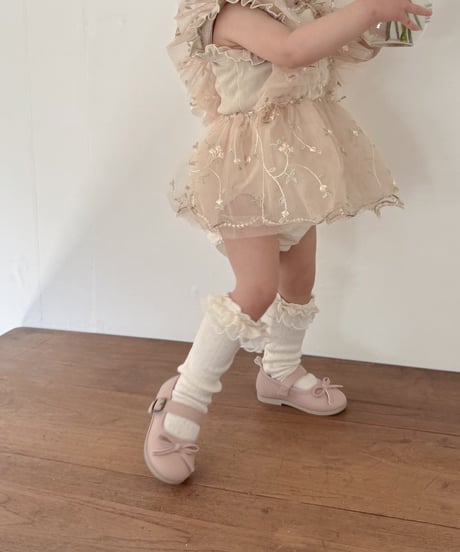 即納flower tulle apron rompers