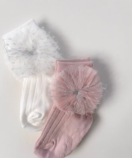 即納OREN  Pearl lace ankle socks