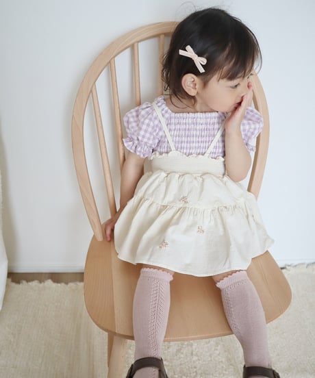 即納baby openwork knee high socks