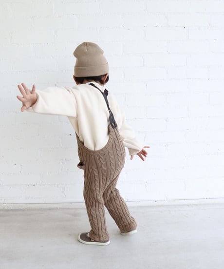SALE cable knit suspender salopette