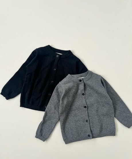 即納crew neck knit cardigan