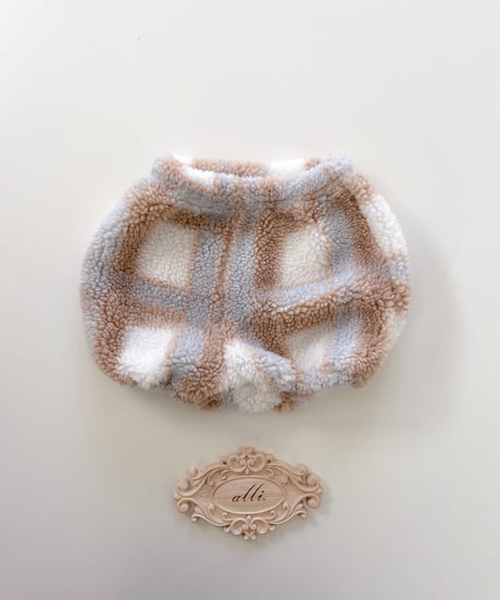 即納teddy check bloomer