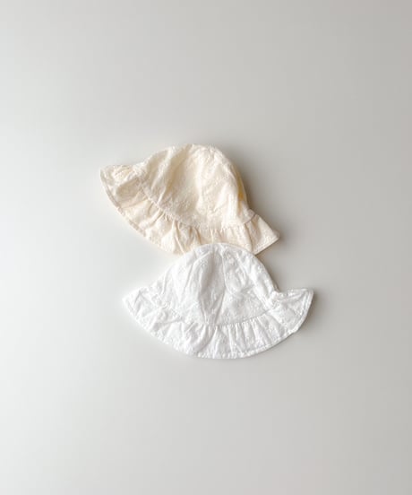 即納baby  flower embroidery hat