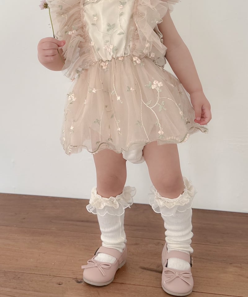 即納flower tulle apron rompers | alli.