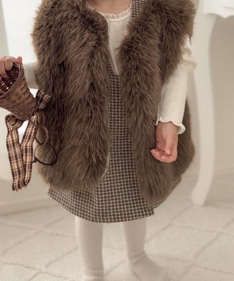 即納 mimi market fur vest