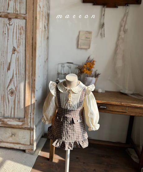 即納 marron Heart blouse