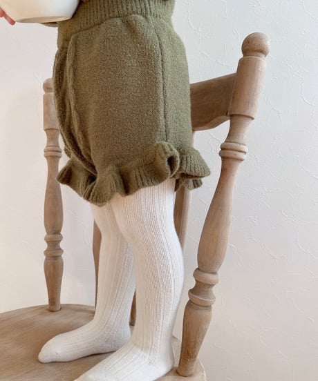 即納  frill knit set up
