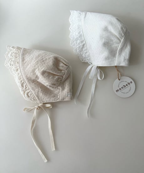 即納monbebe plain middle fly bonnet