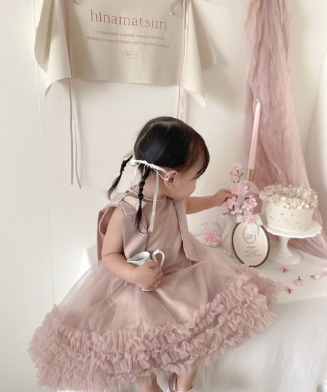 即納ribbon strap tutu dress
