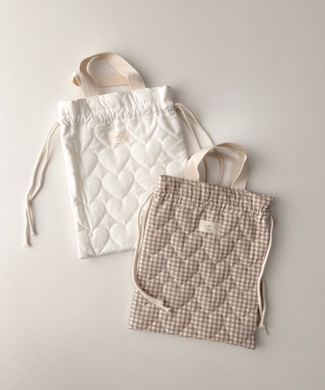 即納Heart quilting bag