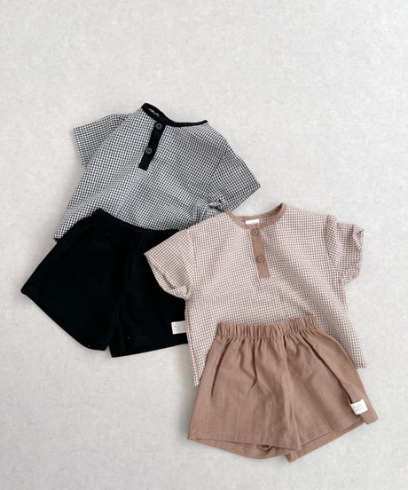 即納 bebe nine  Bloom check set