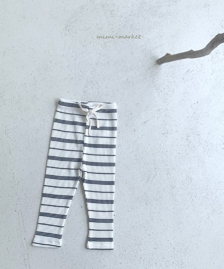 即納stripe lib leggings