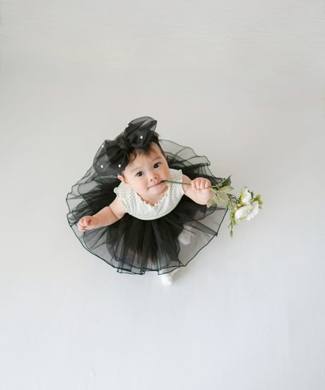即納no sleeve dot tulle rompers
