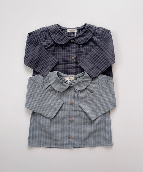 即納milk  round collar shirt