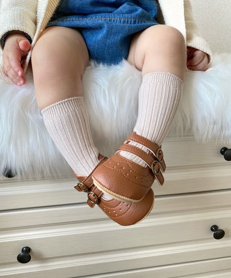 即納baby double strap shoes