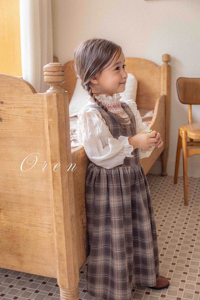 ニャンちゅう❣️ アンサンブルチェックミニワンピース ブラウンXS ニャンちゅう❣️ アンサンブルチェックミニワンピース ブラウンXS