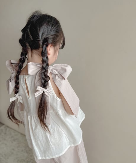 即納 bebe nine Roen ribbon blouse