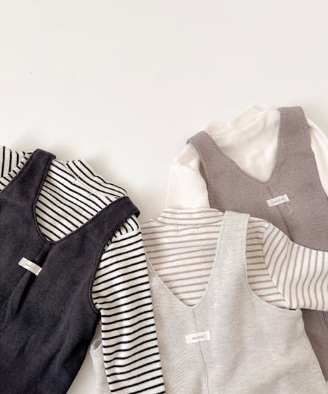 即納nunubiel cotton salopette