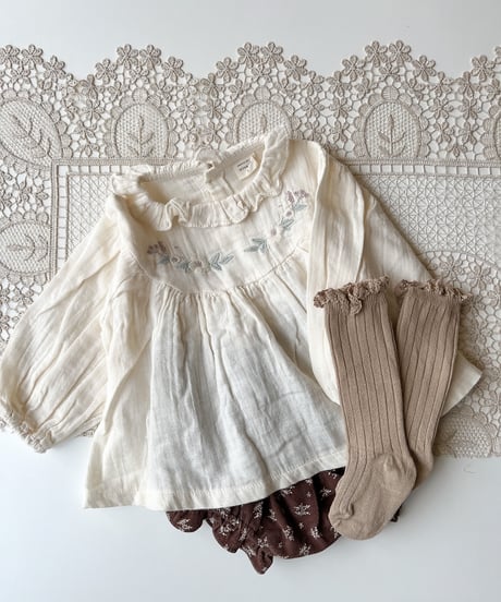 即納 lib frill knee high socks