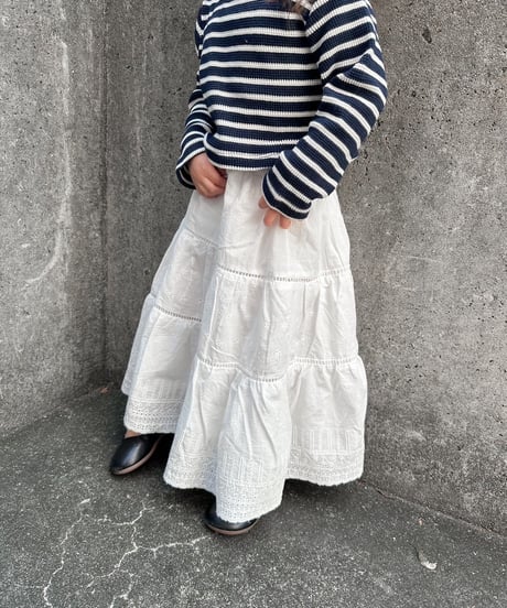 即納　squareneck stripe tee