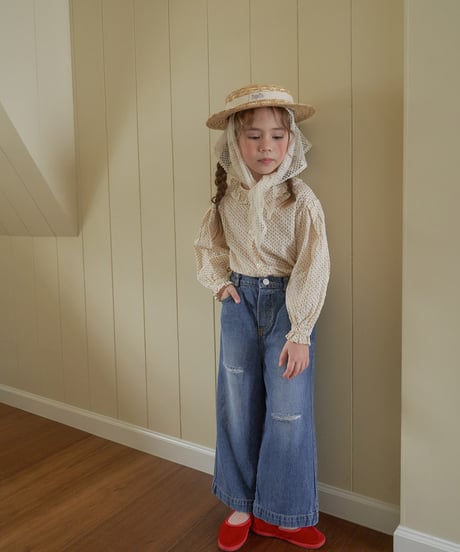 即納wide denim Pants
