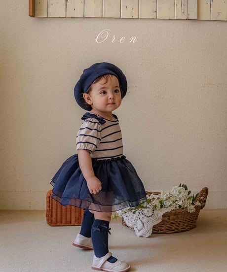即納 OREN Claire Stripe Tulle Suit