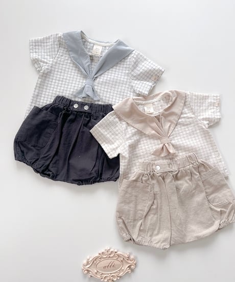 即納 bebeholic Sailor Marine blouse