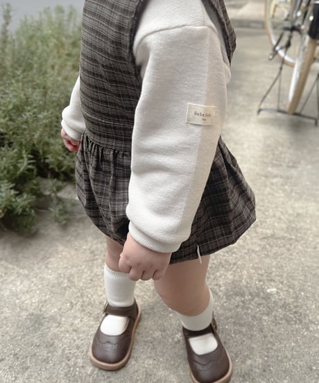 即納antique plaid salopette