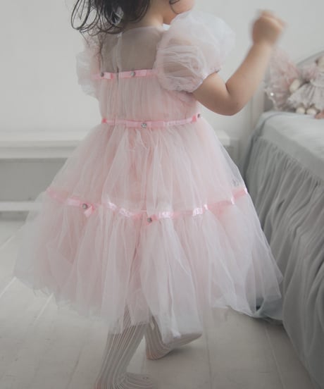 即納Ribbon Bijou Tulle Dress