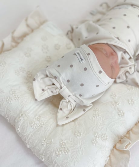 即納 newborn frill ribbon dot set up