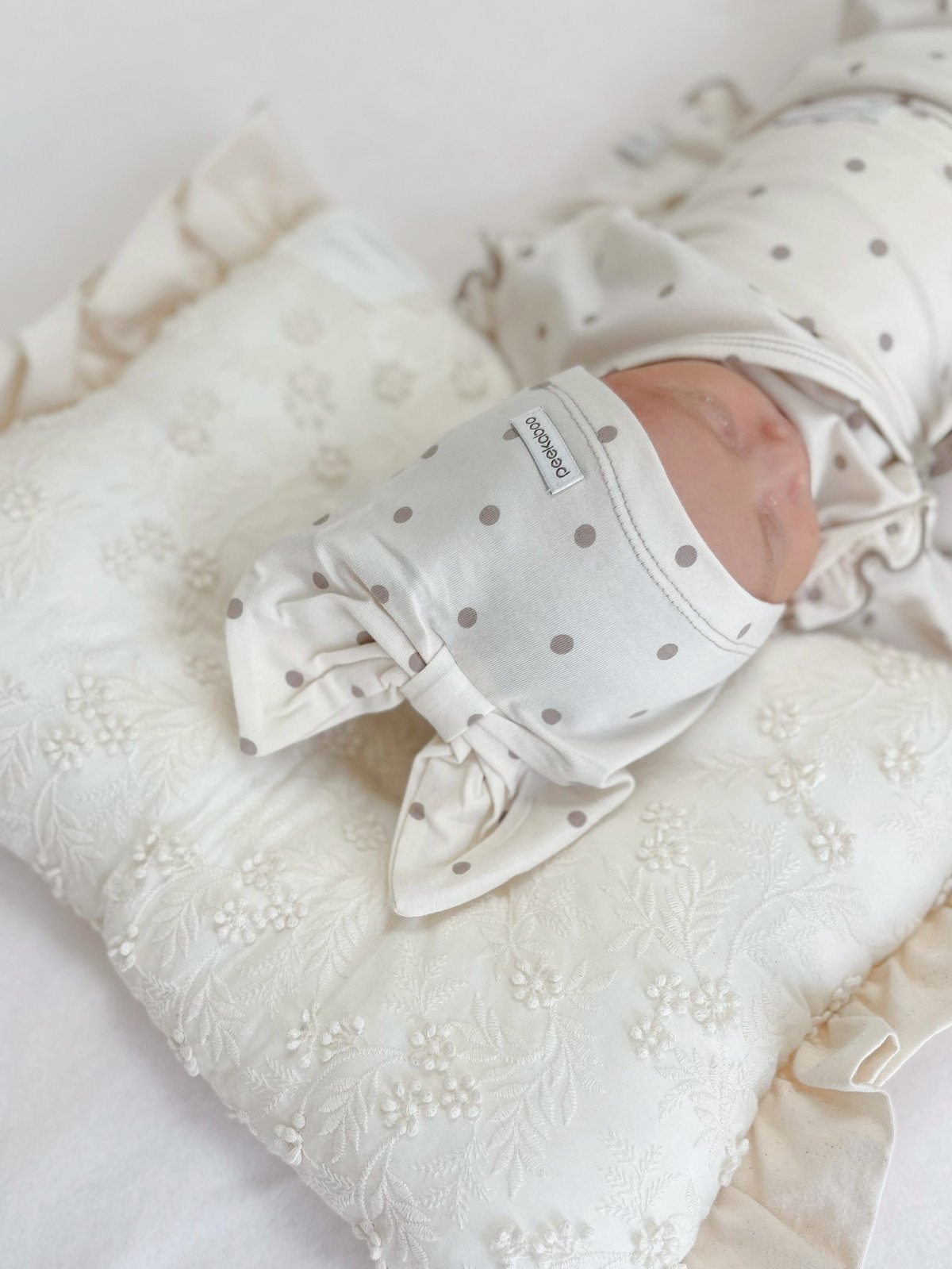 即納 newborn frill ribbon dot set up | alli.