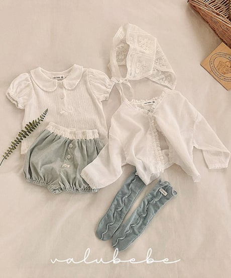 即納valubebe Eyelet Round Puff Tee
