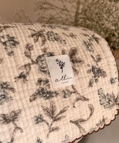 即納antique flower gauze blanket