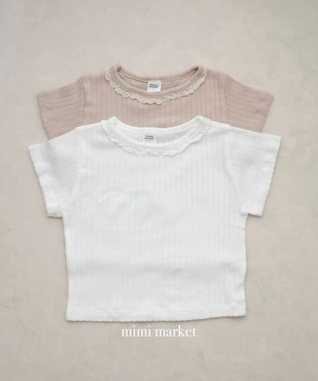 即納 mimi market Momo Lace Tee
