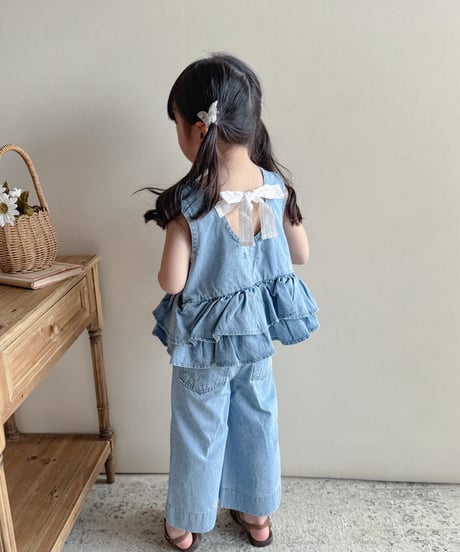 即納melikey Ribbon Kang Kang Nashi blouse