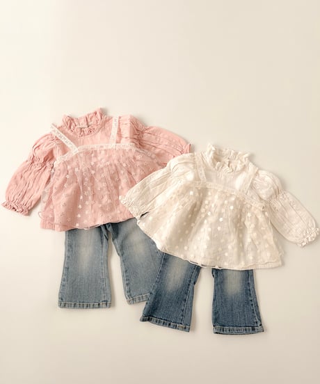 即納Brush boots cut denim