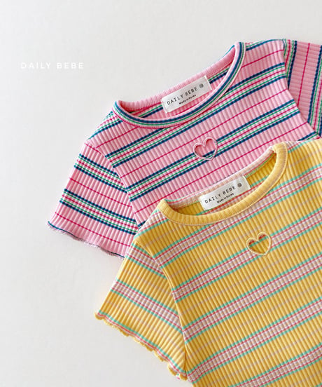 一部即納 daily bebe Heart punching tee