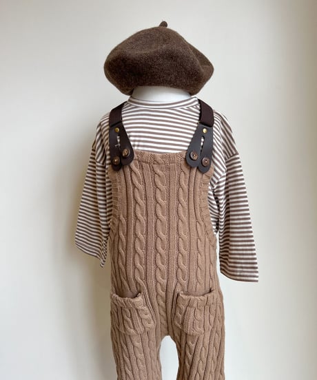 SALE cable knit suspender salopette