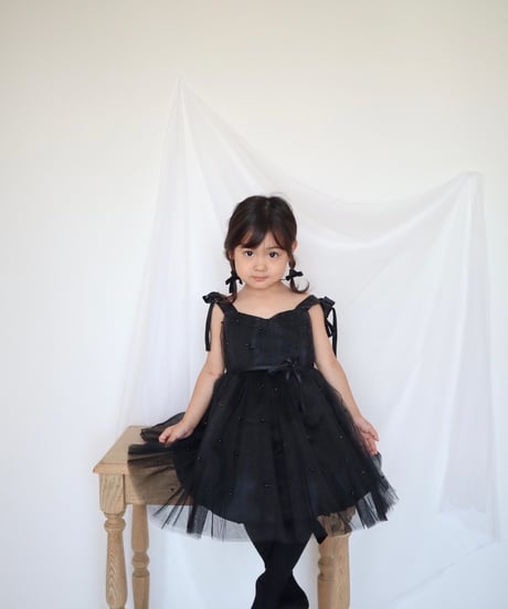 即納black ribbon dress