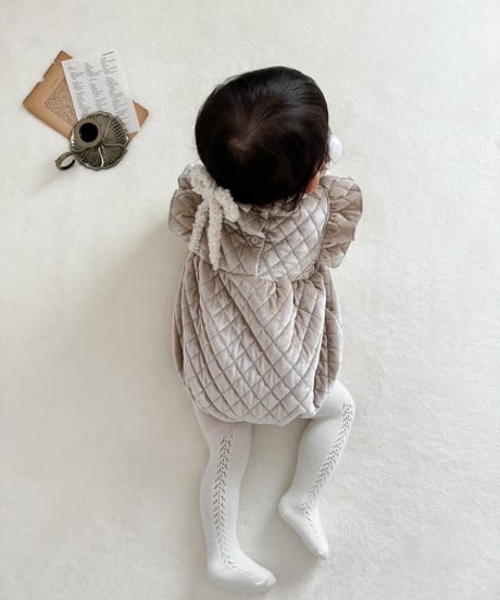 即納velours quilting suit