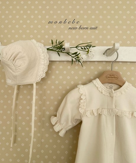 即納monbebe 26SS lace brand suit