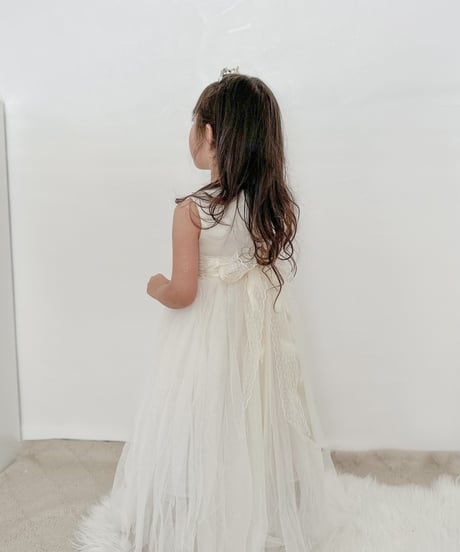 即納flower  motif tulle dress