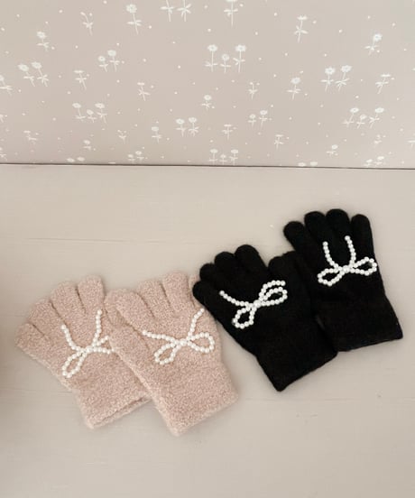 即納Perl ribbon glove