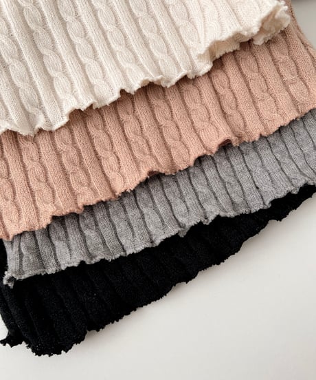 即納 mellow cable knit